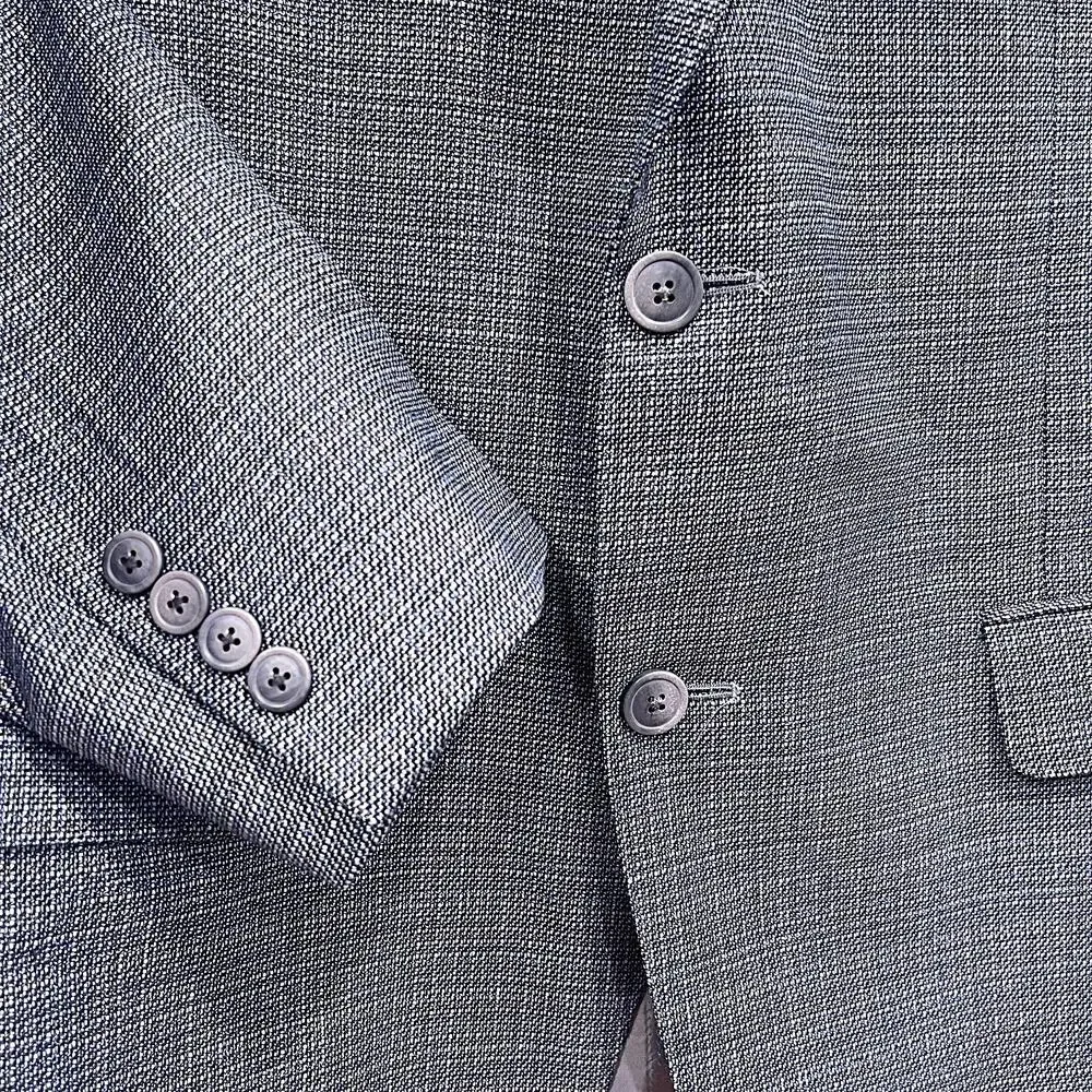 Samuelsohn Tweed Blazer Sport Coat Gray 2 Button Wool Super 110s Mens 40R